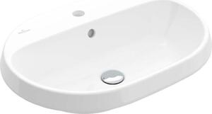 Villeroy & Boch Architectura - Lavabo da incasso, 600x450 mm, con sfioratore, foro per rubinetto, bianco alpino 5A666001