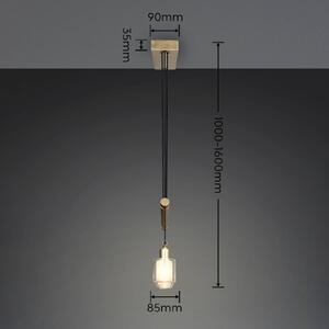 Reality Leuchten Lampada a sospensione Neralo, dimmerabile, Ottone / Oro, Soggiorno / Sala da pranzo, Metallo, Lampada a sospensione