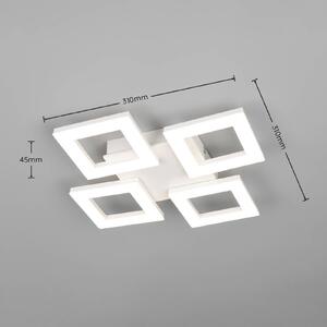 Reality Leuchten Plafoniera soffitto Cemi, Bianco / Opale, Cucina, Plastica, Moderno, Plafoniera