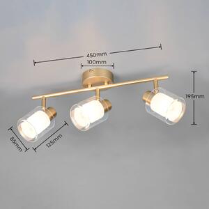 Reality Leuchten Plafoniera soffitto Neralo, dimmerabile, Ottone / Oro, Soggiorno / Sala da pranzo, Metallo, Plafoniera
