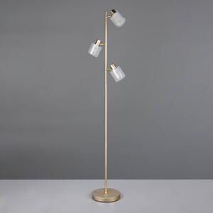 Reality Leuchten Lampada da terra Neralo, Ottone / Oro, Soggiorno / Sala da pranzo, Metallo, Lampada da terra