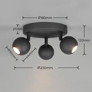 Reality Leuchten Plafoniera soffitto Enaro, dimmerabile, Nero, Soggiorno / Sala da pranzo, Metallo, Moderno, Plafoniera