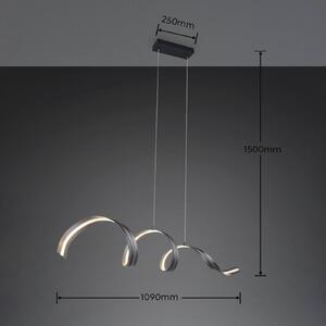 Reality Leuchten Lampada a sospensione Tivor, Nero, Soggiorno / Sala da pranzo, Metallo, Moderno, Lampada a sospensione