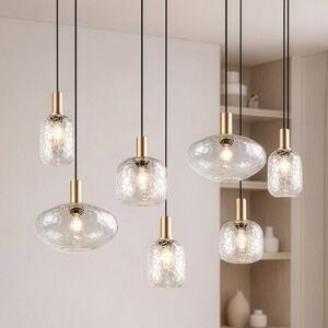 Reality Leuchten Lampada a sospensione Emelie, dimmerabile, Ottone / Oro, Soggiorno / Sala da pranzo, Metallo, Lampada a sospensione