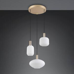 Reality Leuchten Lampada a sospensione Emelie, dimmerabile, Ottone / Oro, Soggiorno / Sala da pranzo, Metallo, Lampada a sospensione