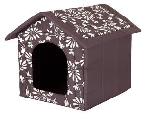 Cuccia per cani, cuccia per cani, letto per cani, casa per gatti, grotta per gatti, piccola L - 52x46 cm, marrone fiorito