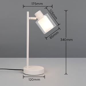 Reality Leuchten Lampada da tavolo Neralo, Alluminio / Grigio / Zincato, Soggiorno / Sala da pranzo, Metallo, Lampada da tavolo