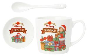 Tazza festiva - set in scatola con piattino e cucchiaio 400 ml KB17WZ1