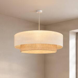 Lampada a sospensione Boho Duolla, Crema / Ambra, Camera da letto, Tessuto / Stoffa / Seta, Lampada a sospensione