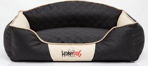 Cuscino per cani, cuccia per cani, cesta per cani, divano per cani per animali domestici. Lavabile. Modello: Elite. Dimensioni: 65 x 50 x 24 cm [Taglia: L]. Colore: nero con beige