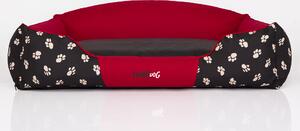 Cuscino per cani, lettino per cani, cuscino per animali, lettino per gatti, cuccia per cani, posto letto - Serie Königliche - 84 x 65 x 28 cm [Taglia: XL] - Rosso