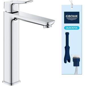 Rubinetto per lavabo, GROHE DICE, misura XL, corpo liscio senza gruppo di scarico, cromato