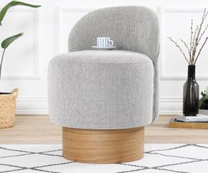 Hanah Home, Barren Puf - Grigio, pouf, 50 % COTONE / 50 % LINO, grigio, 47 x 47 x 66 cm