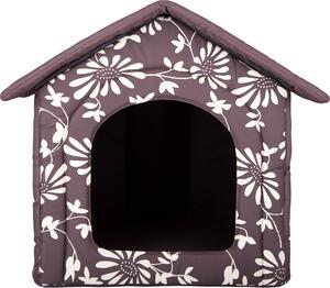 Cuscino per cani Cuccia per cani Letto per animali domestici Letto per gatti - Standard - 60 x 60 x 55 cm [Misura: R4] - Marrone con piante