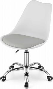 Sedia da ufficio bianco-grigio PANSY
