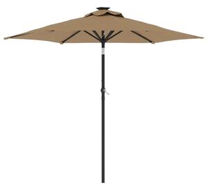 Ombrellone Giardino con Palo in Acciaio Tortora 225x225x212 cm