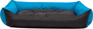 Cuscino per cani, cuccia, lettino per cani, cuscino per cani Pontes - Eco - 82 x 60 x 16 cm [Taglia: XL] - Blu con nero