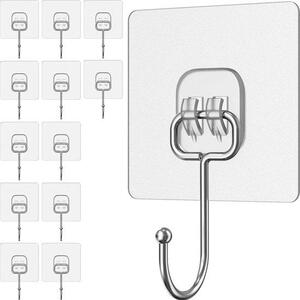 Ganci trasparenti per asciugamani da bagno, extra resistenti, grandi
