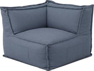 Modulo angolare reversibile per divano modulare effetto lino BANANAIR 90x90 cm grigio scuro
