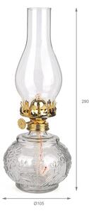 Brilagi - Lampada a petrolio MERLIN trasparente