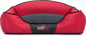 Cuscino per cani, cuccia per cani, lettino per cani, divanetto per cani, lavabile - Elite - 65 x 50 x 24 cm [Taglia: L] - Rosso