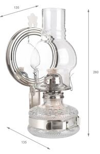Brilagi - Lampada a petrolio con specchio MERLIN cromata lucida
