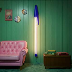 SELETTI Lampada LED a sospensione BIC, blu, lunghezza 173 cm BIC, Blu, Soggiorno / Sala da pranzo, Plastica, Design, Lampada a sospensione