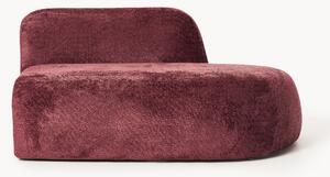 Chaise longue in teddy bouclé Wolke