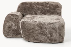 Modulo angolare chaise longue in teddy bouclé Wolke