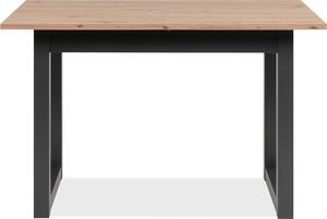 Calicosy - Tavolo da pranzo allungabile in rovere artigianale e antracite L120-160 - DENVER