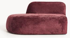 Chaise longue in teddy bouclé Wolke