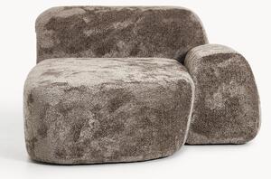 Modulo angolare chaise longue in teddy bouclé Wolke