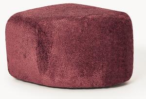 Pouf ovale in teddy bouclé Wolke