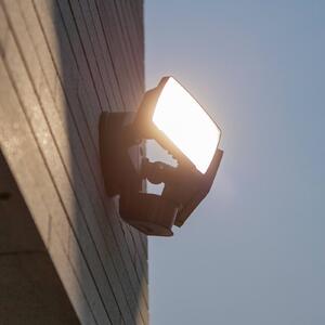 LUTEC Proiettore da esterno con sensore LED CHIMERA, nero, a 2 luci, IP54 CHIMERA, Nero, Plastica, Applique da esterni