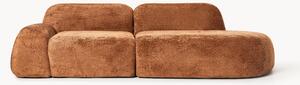 Chaise longue componibile 3 posti in teddy bouclé Wolke