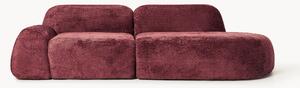 Chaise longue componibile 3 posti in teddy bouclé Wolke