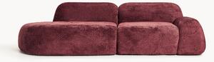 Chaise longue componibile 3 posti in teddy bouclé Wolke