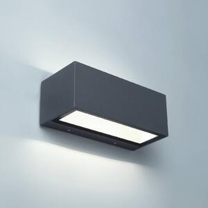 LUTEC Applique da esterni GEMINI, Alluminio / Grigio / Zincato, Alluminio, Moderno, Applique da esterni