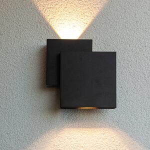 LUTEC Applique da esterni RIALTO, Nero, Alluminio, Moderno, Applique da esterni