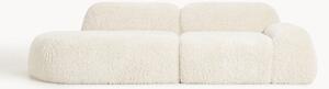 Chaise longue componibile 3 posti in teddy Wolke