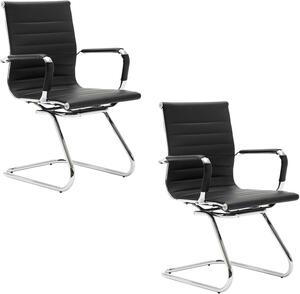 Sedia senza braccioli - Sedia per ospiti - Sedia per conferenze - Sedia da ufficio - Sedia per riunioni - Ergonomica
