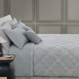 Copriletto Trapuntato In Raso Jacquard Rombhus Matrimoniale - 270X260 Trussardi Geometrico Ghiaccio Caleffi