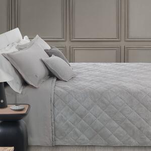 Copriletto Trapuntato In Raso Jacquard Tartan Matrimoniale - 270X260 Trussardi Geometrico Avorio Caleffi