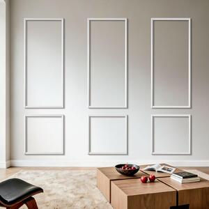 Set di modanature decorative - Modanature in stucco in 3 pezzi - Dimensioni 61x61 cm e 61x138 cm - Polistirolo verniciabile - Impermeabile - Per soggiorno e camera da letto - Bianco