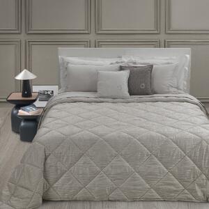 Copriletto Trapuntato In Raso Jacquard Tract Matrimoniale - 270X260 Trussardi Geometrico Sabbia Caleffi