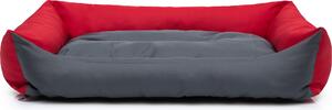 Cuscino per cani Lettino per cani Cuscino per cani Pontes - Eco - 82 x 60 x 16 cm [taglia: XL] - Rosso con grigio