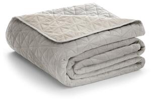 Copriletto greige in velluto con rivestimento trapuntato 170x210 cm Laila – Restilo