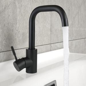 ZMH rubinetto bagno lavabo miscelatore - rubinetti rubinetto nero acqua fredda con altezza bocca 100 mm rubinetto ad alta pressione rubinetto in acciaio inox miscelatore tirante rubinetto bagno, per bagno