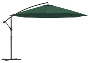 Ombrellone a Sbalzo da Giardino 3,5 m Verde