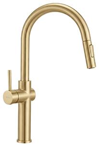 Rubinetto Da Cucina Rea Fresh High Oro Spazzolato